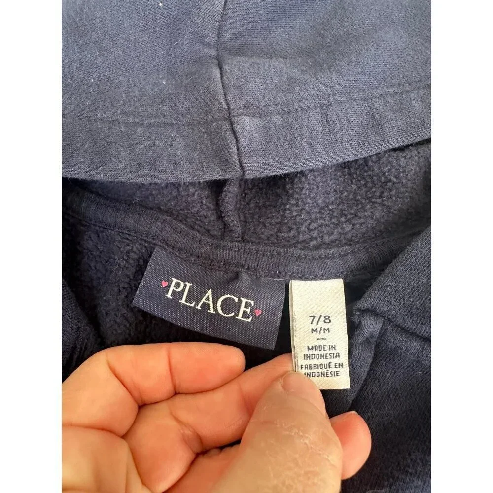 Girls Children’s Place navy full zip jacket ym 7/8